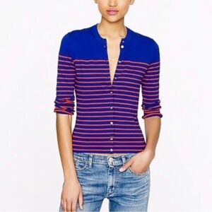 J. Crew Vibrant Blue Knit Sweater Sz M